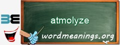 WordMeaning blackboard for atmolyze